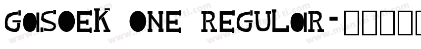 Gasoek One Regular字体转换